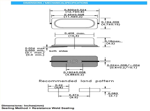 ELLS-12.000MHz-18-R60-A-4-F-T,AEL品牌晶振,SMD石英晶体