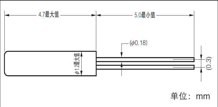 圆柱音叉石英晶振,32.768K插件晶振,VT-120-F晶振