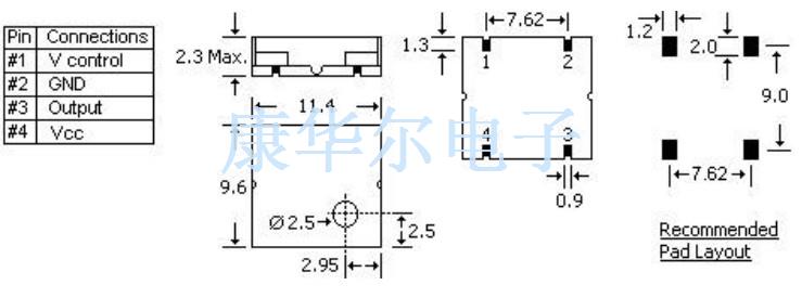 STD晶振,VTC911-4-12M800000晶振,壓控溫補(bǔ)晶體振蕩器